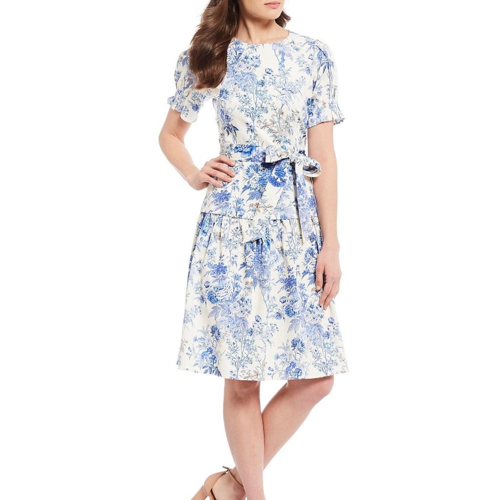 Antonio Melani Jessie Floral Puff Sleeves Dress